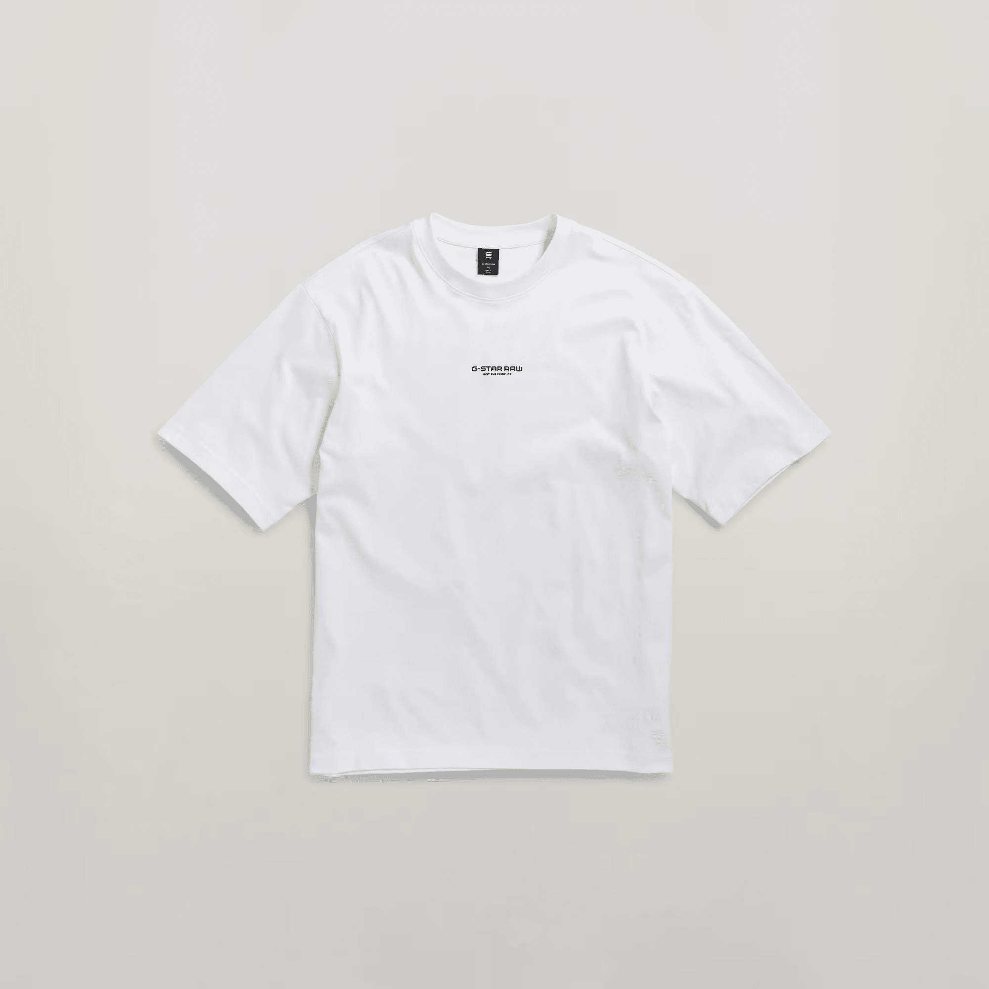 Overdyed Center Chest Boxy T-Shirt in White