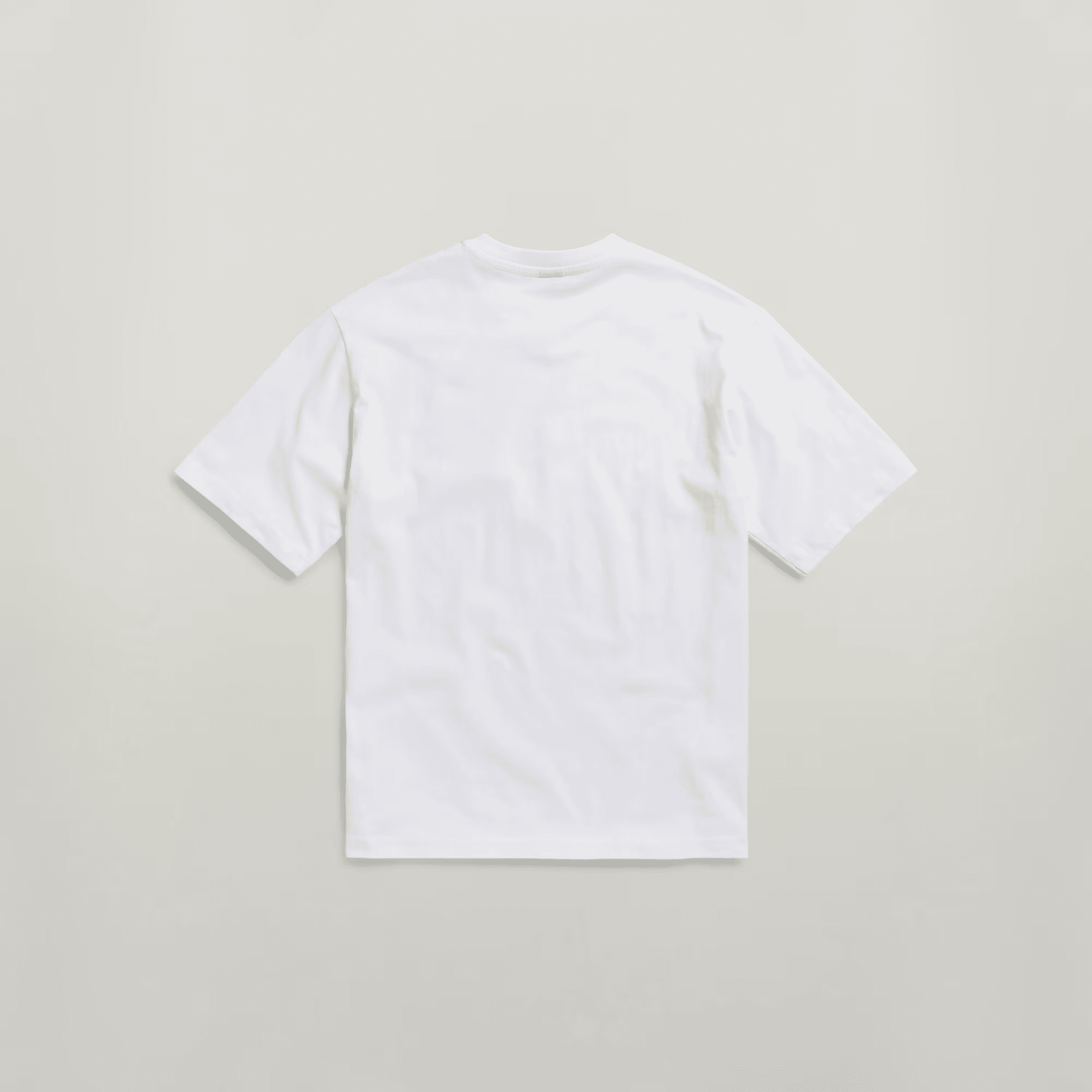 Overdyed Center Chest Boxy T-Shirt in White