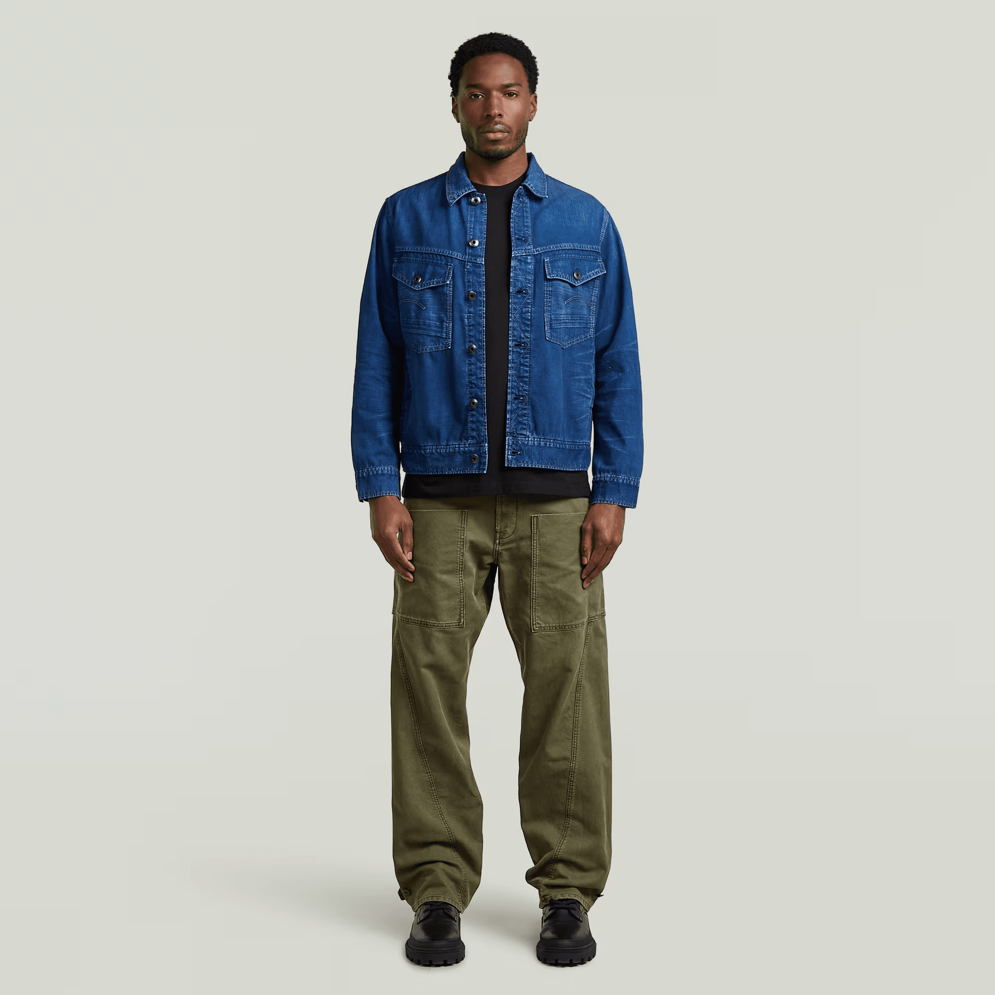 Fatigue Cargo Pants in Shadow Olive - Milu James St