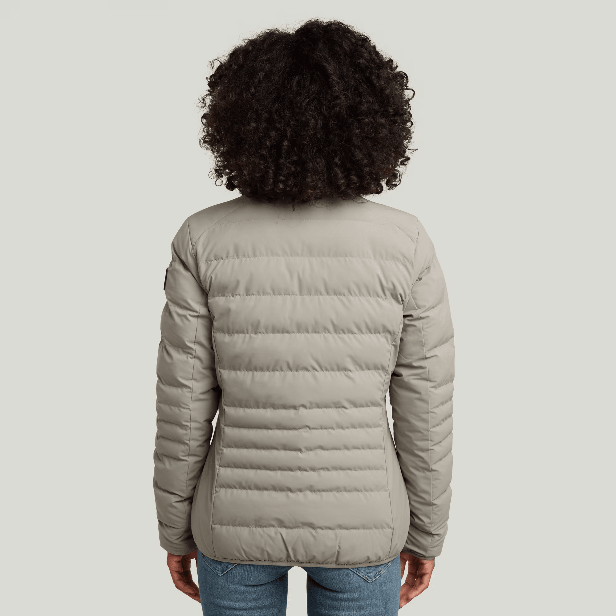Foundation Padded Short Jacket in Elephant Skin - Milu James St