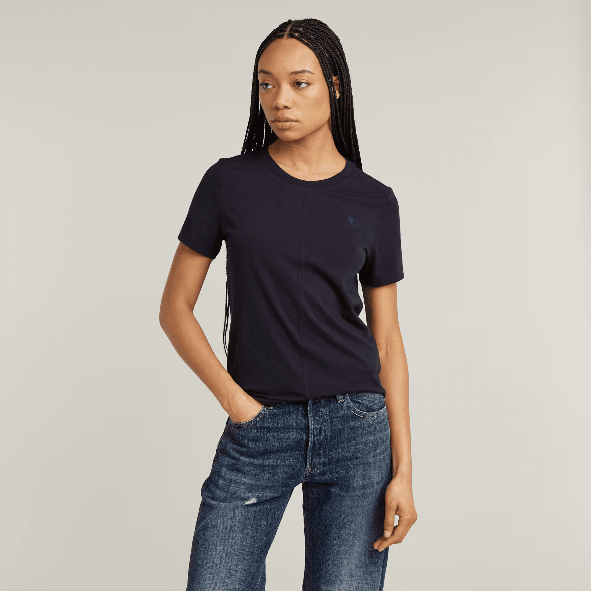 Front Seam Top in Osaka Blue