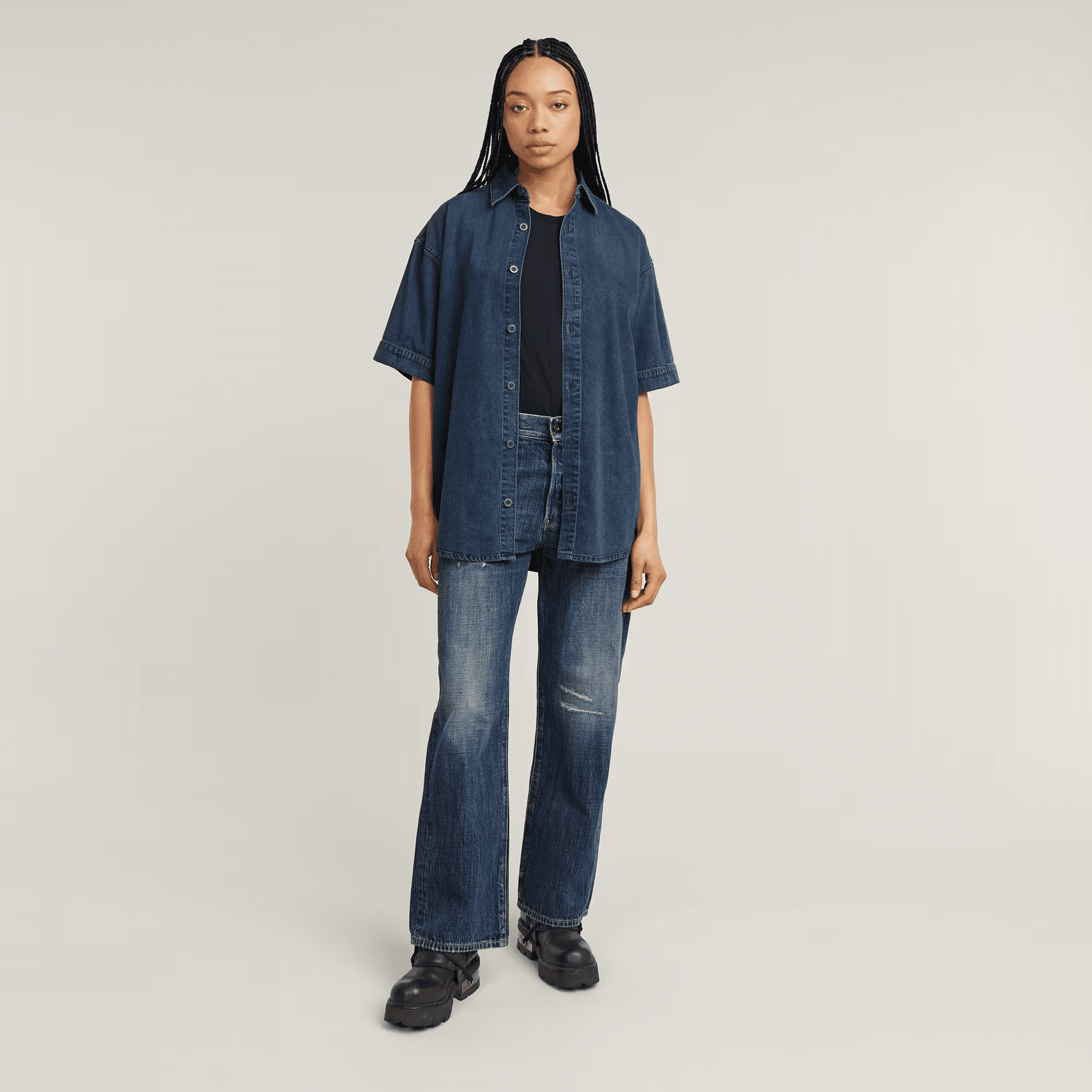 Front Seam Top in Osaka Blue