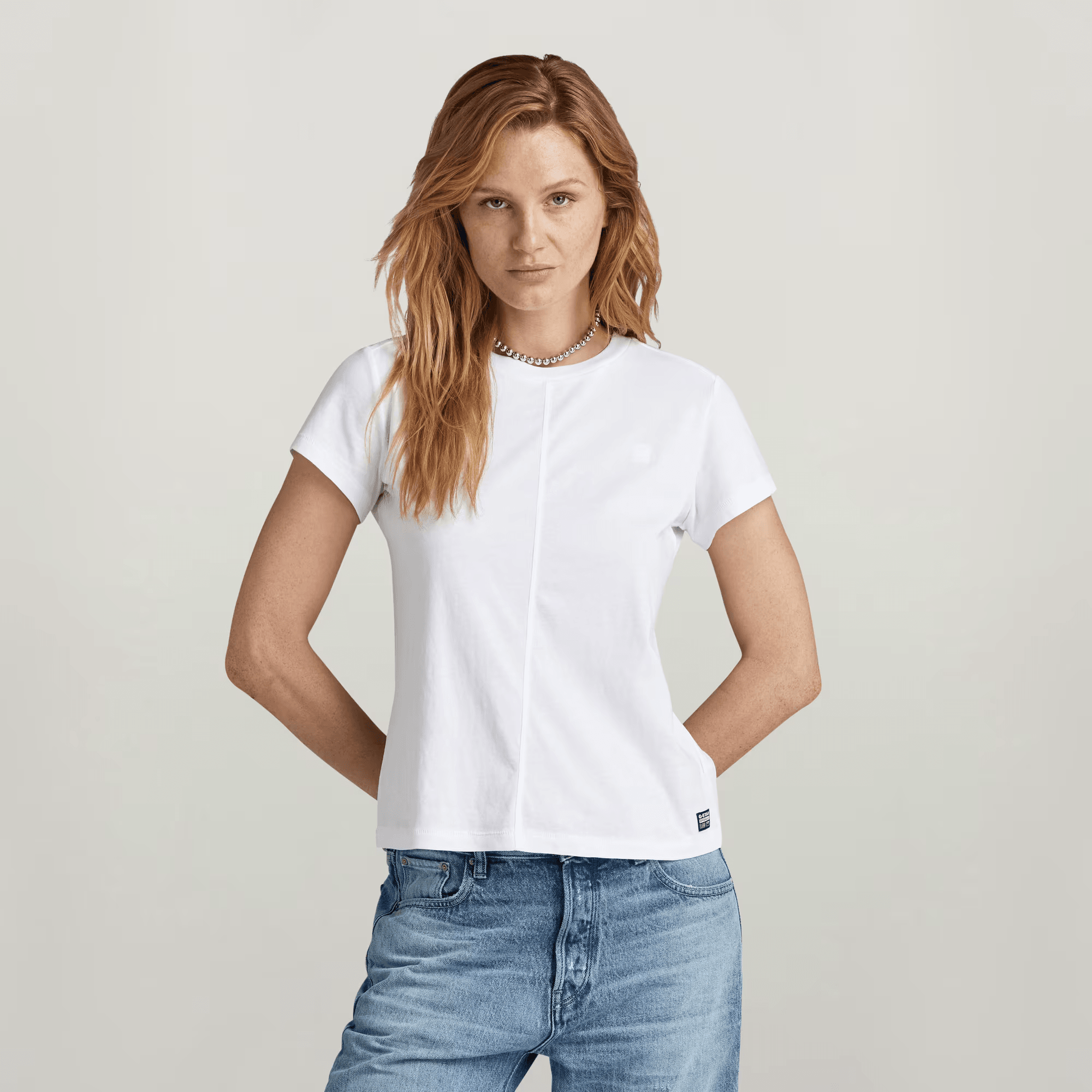 Front Seam Top in White