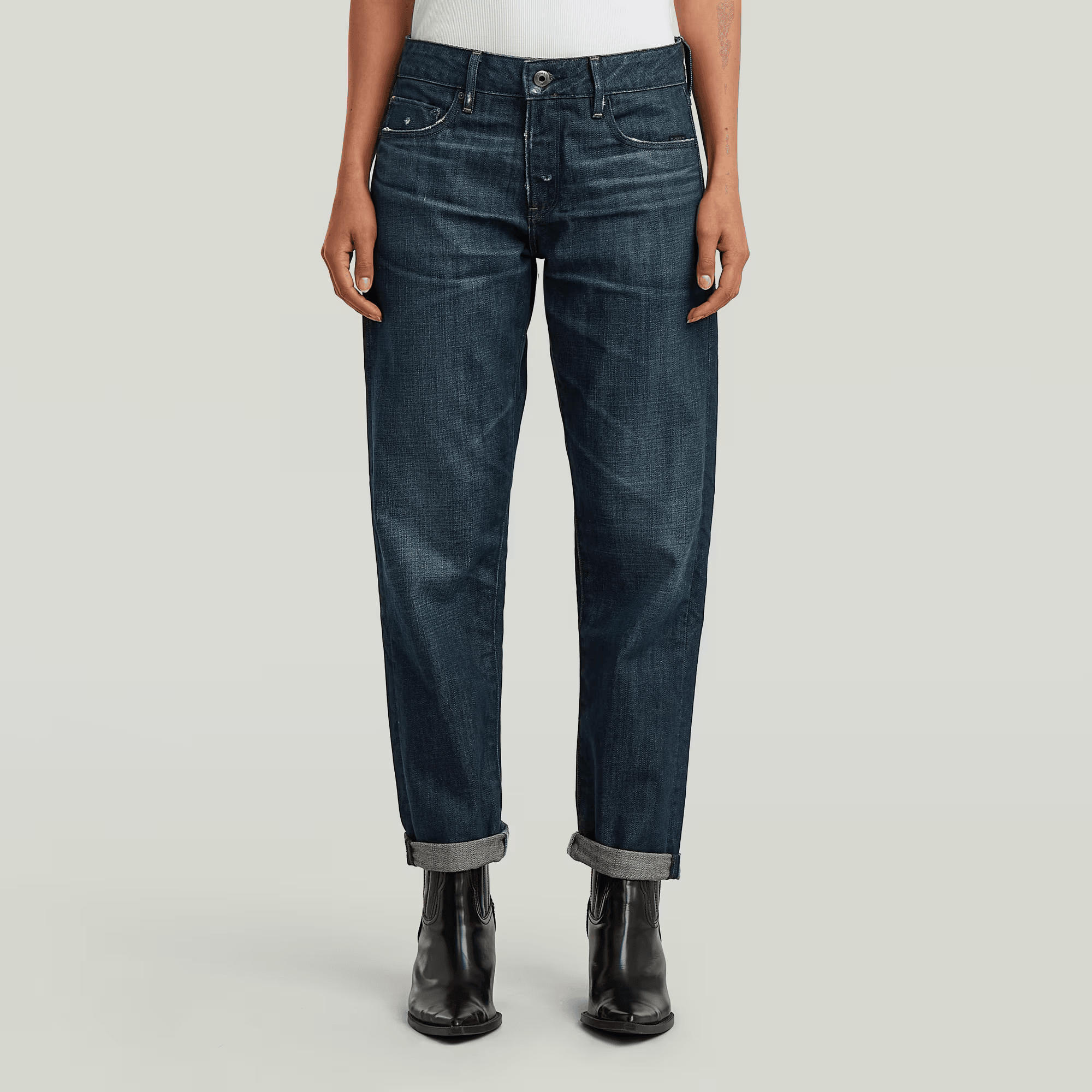 Kate Boyfriend Jeans in Antique Jadeite Green - Milu James St