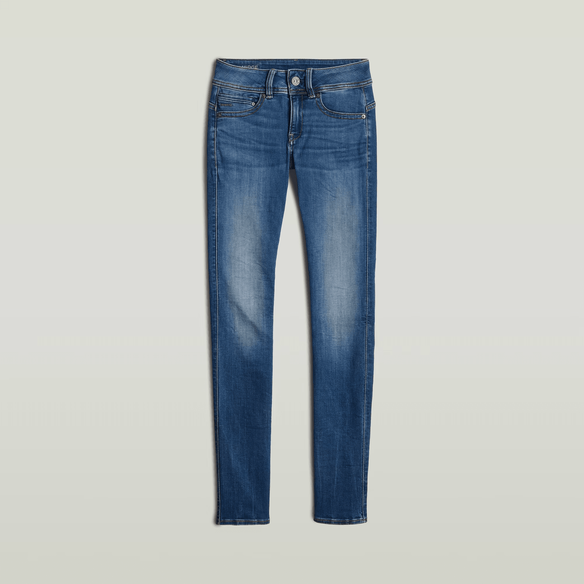 Midge Straight Jeans in Medium Indigo Aged