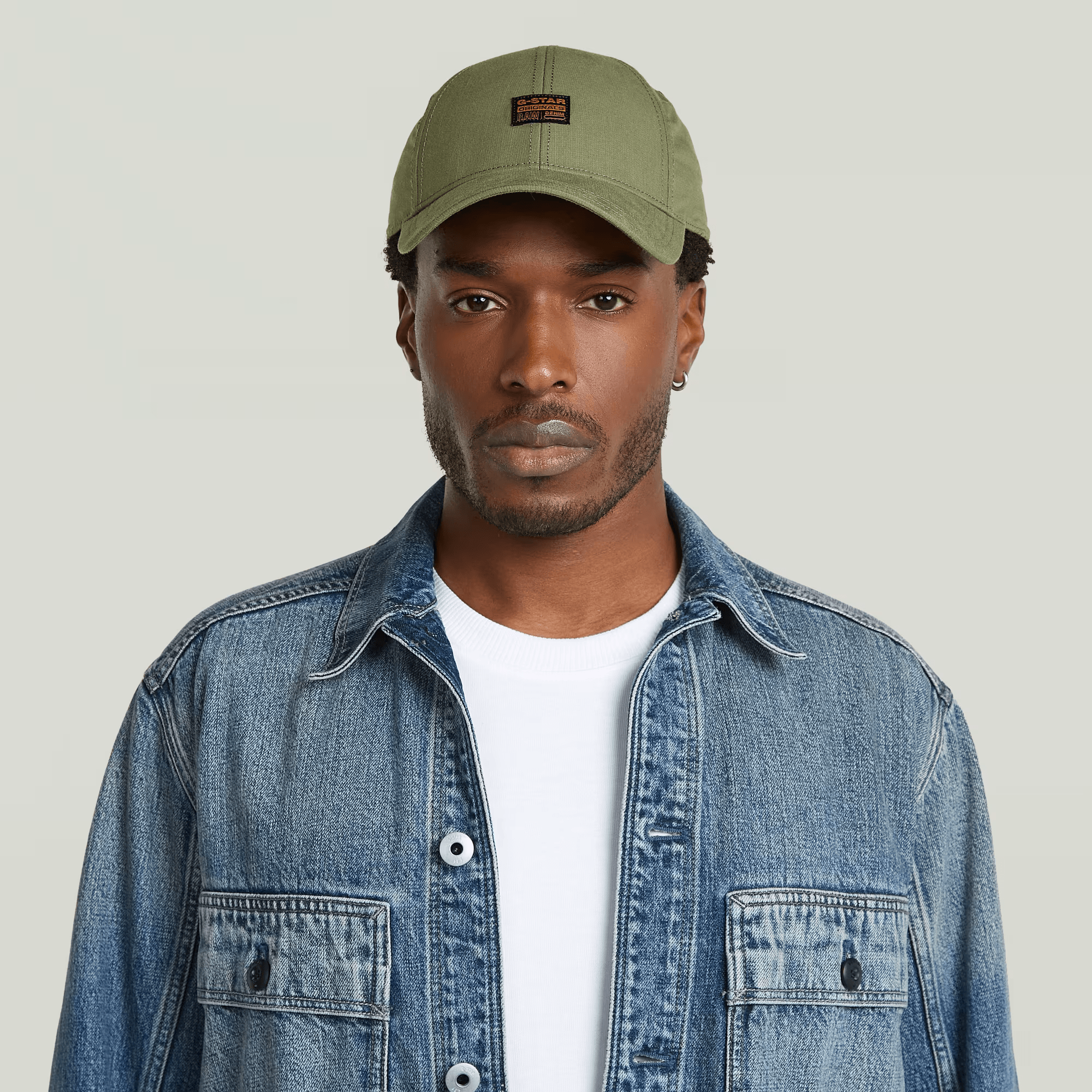 Originals Baseball Cap in Shadow Olive Slub Stripe - Milu James St