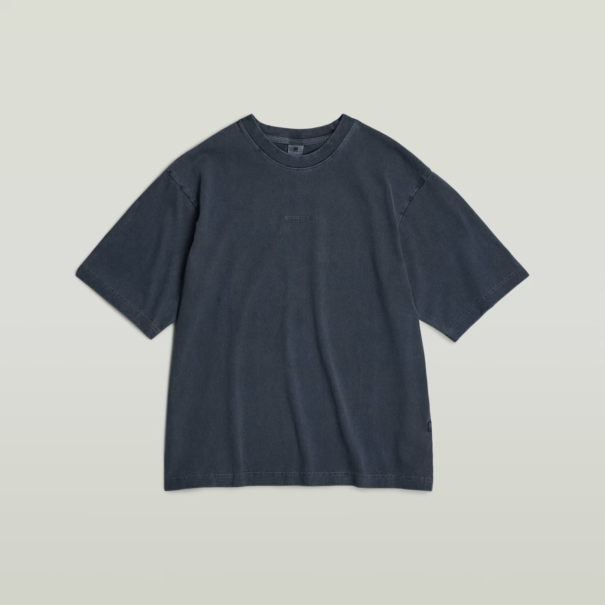 Overdyed Center Chest Boxy T-Shirt in Petrol Gd