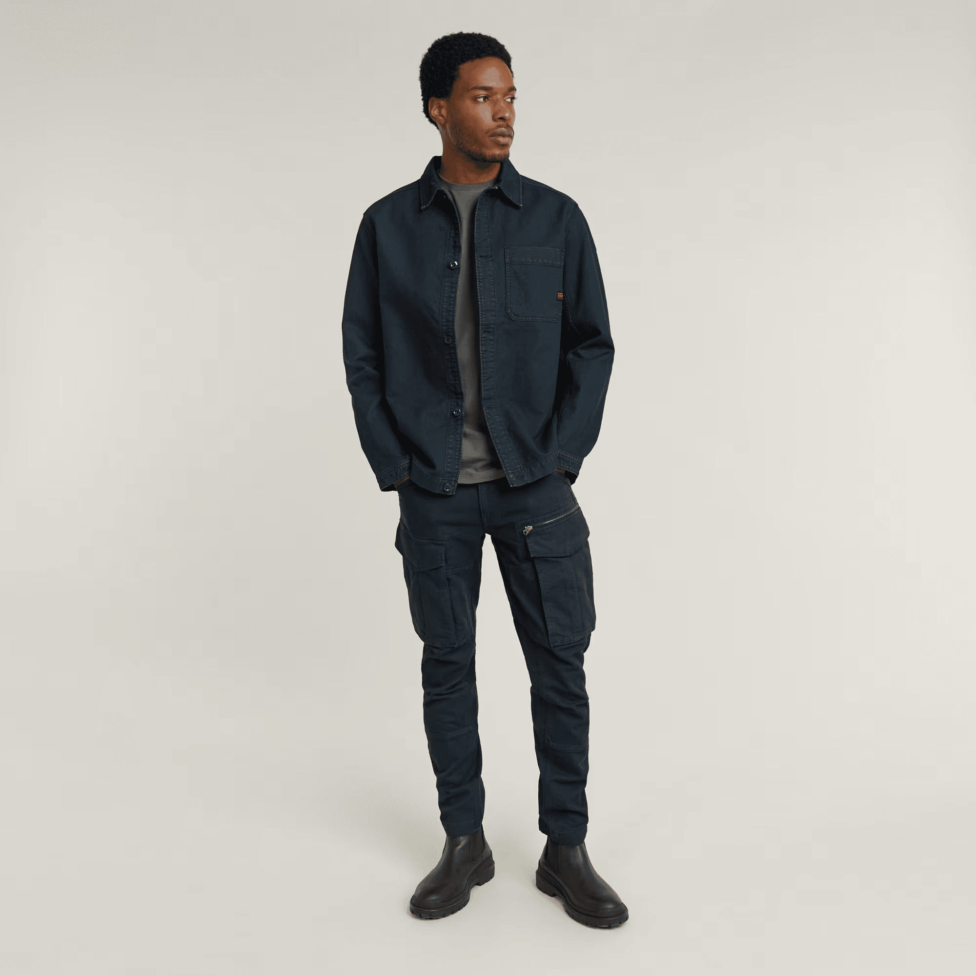 Rovic Zip 3D Regular Tapered Pants in Legion Blue Gd