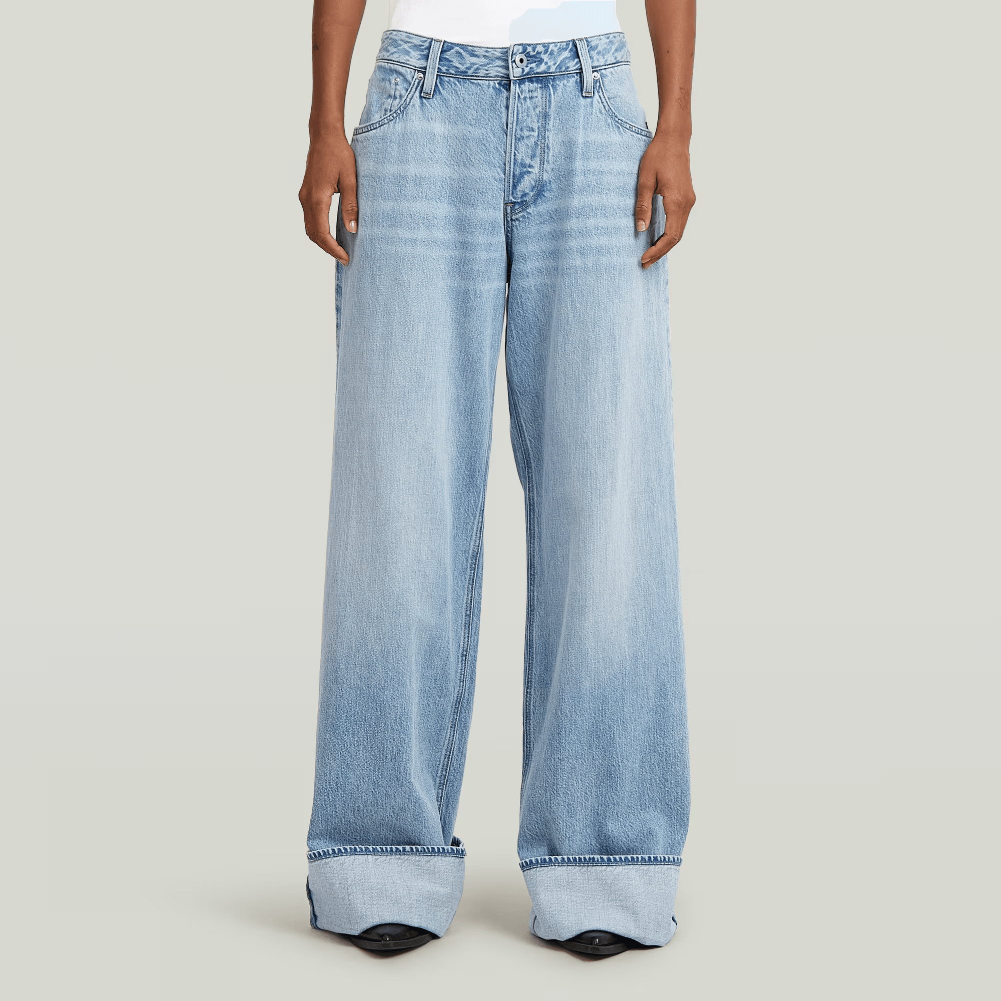 Roxx Wide Jeans in Sun Faded Cloudburst - Milu James St