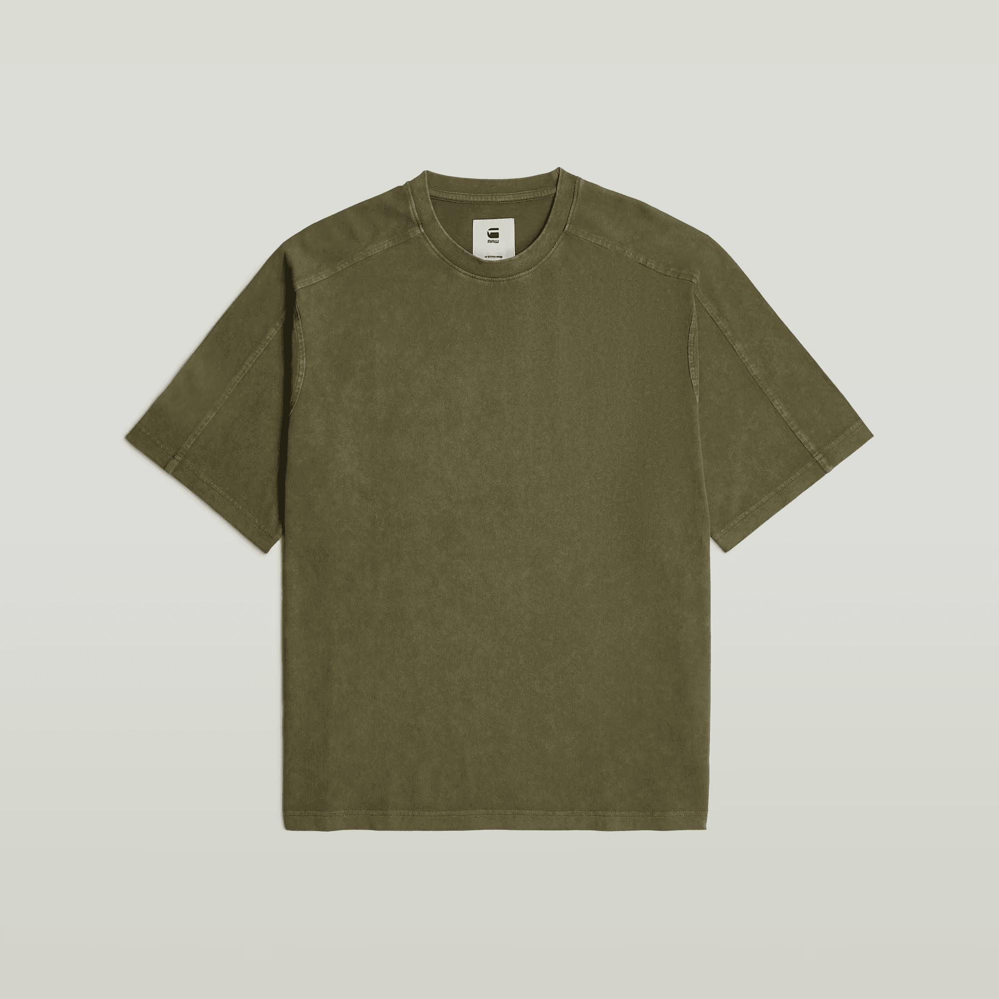 Washed Boxy T-Shirt in Combat Smokey