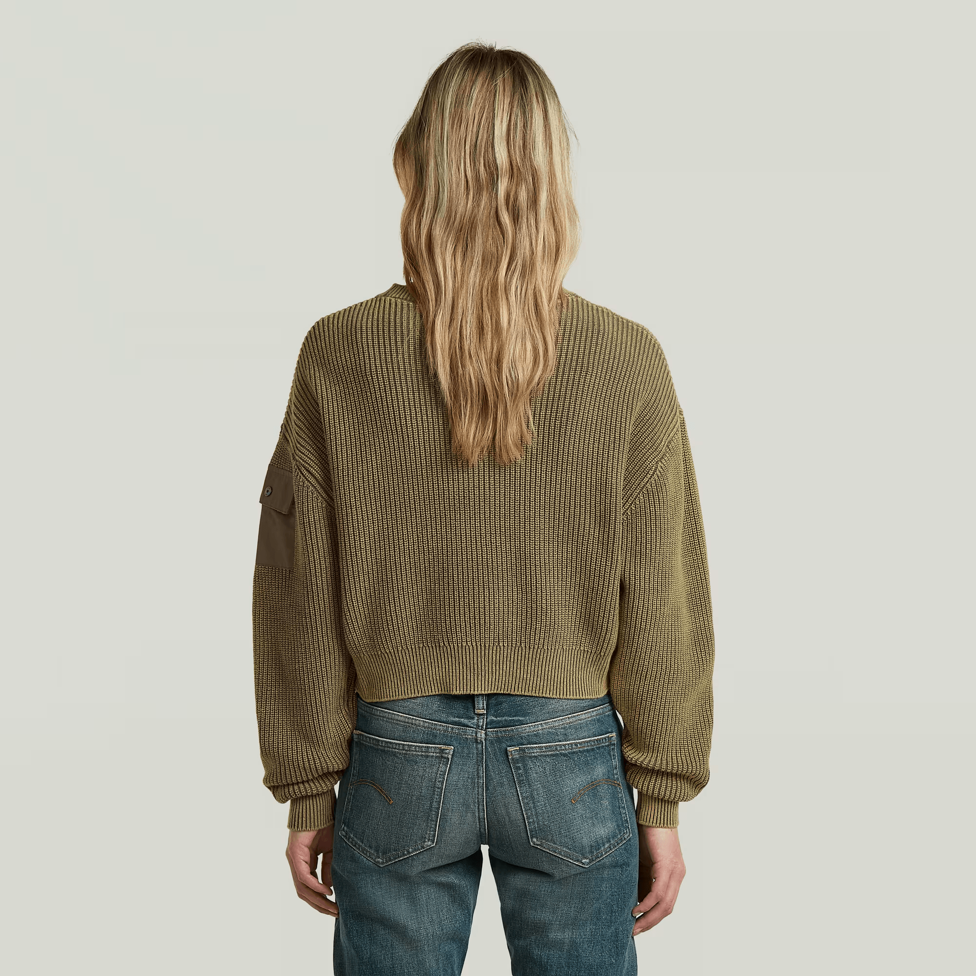 Washed Pocket Loose Knit in Turf - Milu James St