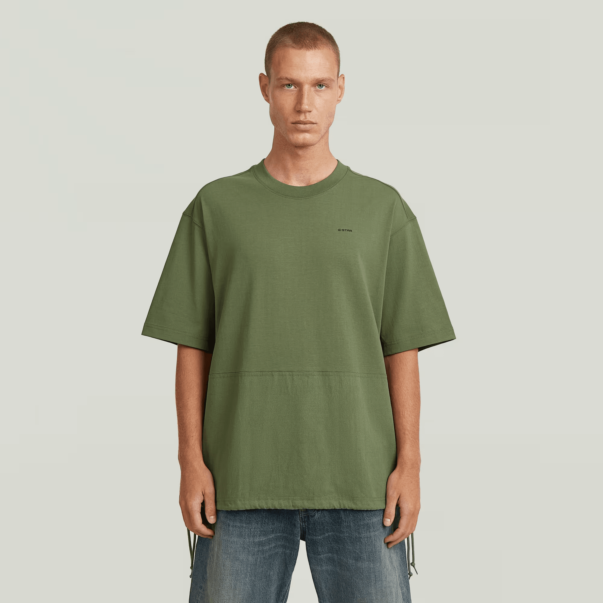 Woven Mix Loose T-Shirt in Four Leaf Clover - Milu James St