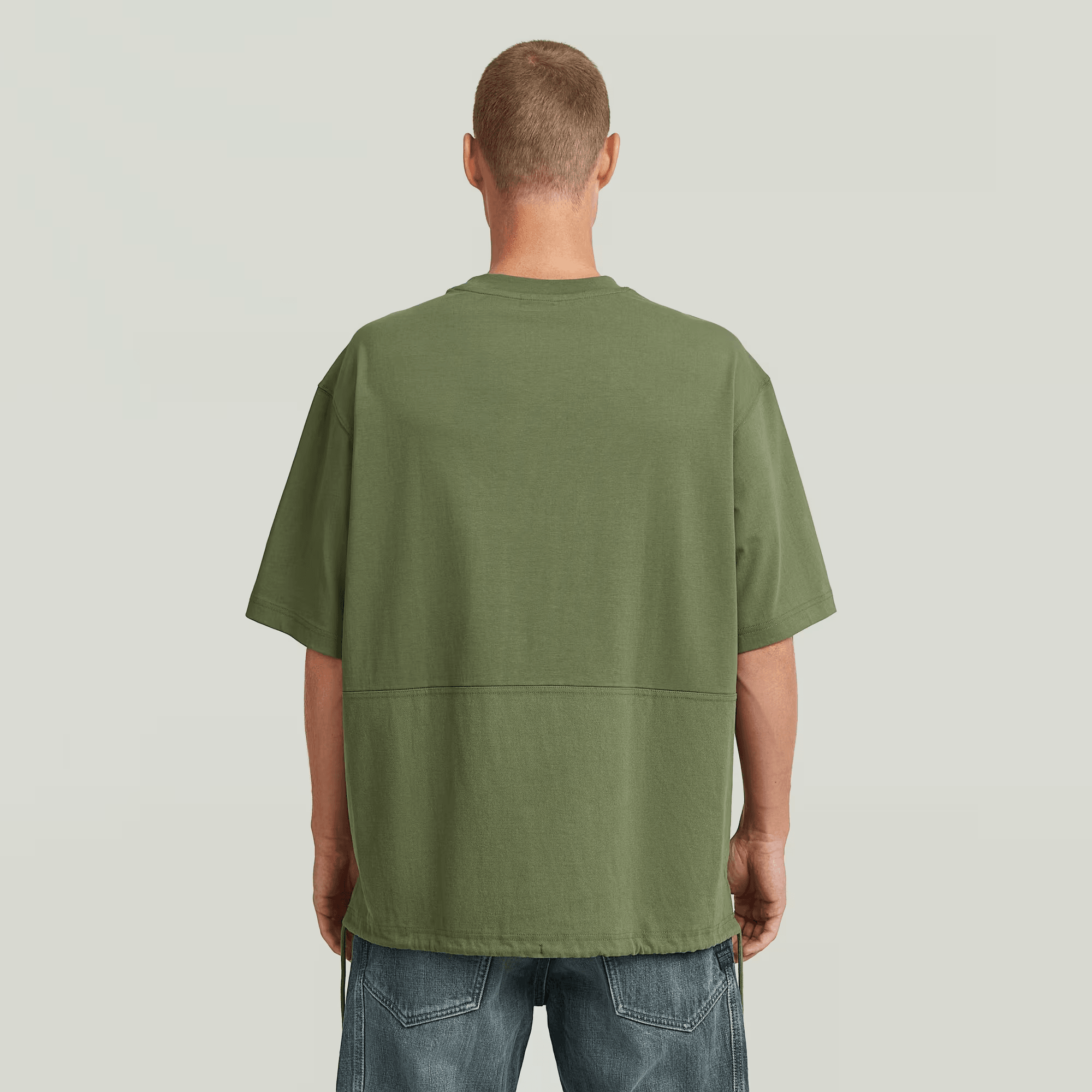 Woven Mix Loose T-Shirt in Four Leaf Clover - Milu James St
