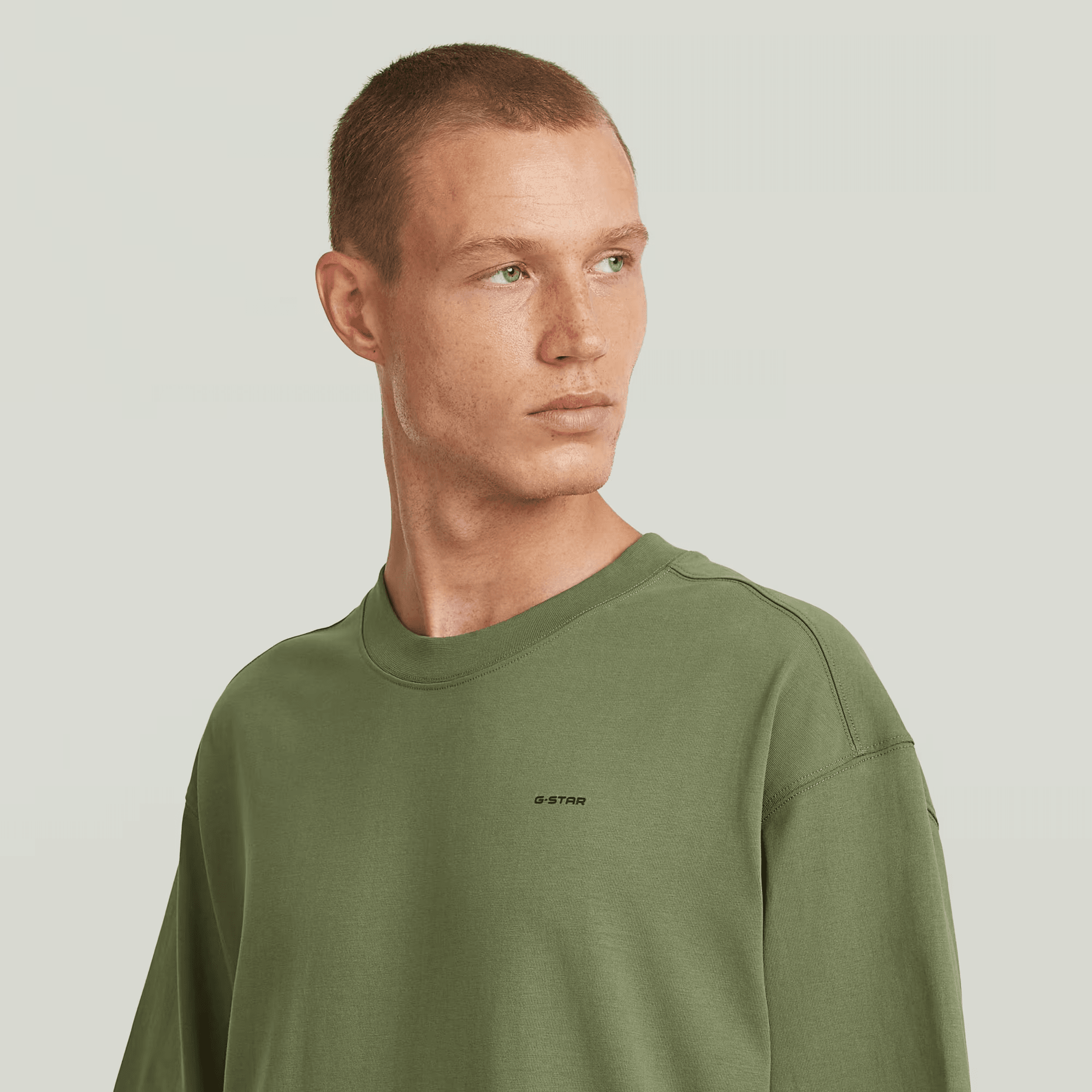 Woven Mix Loose T-Shirt in Four Leaf Clover - Milu James St