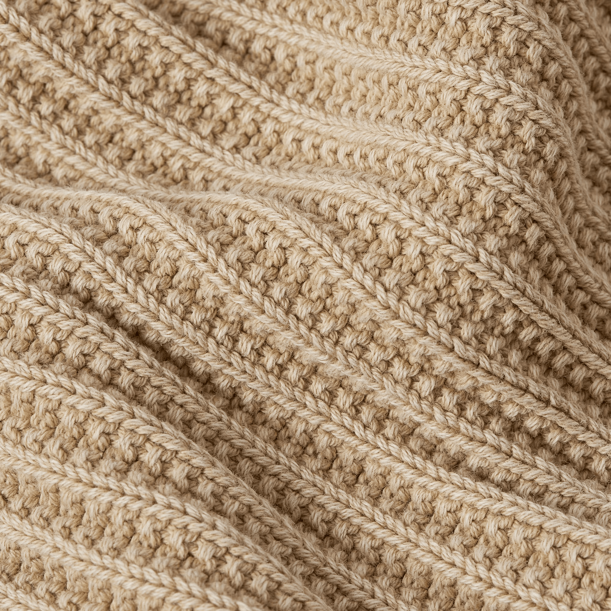 Woven Mix Washed Knit Pullover in Cream - Milu James St