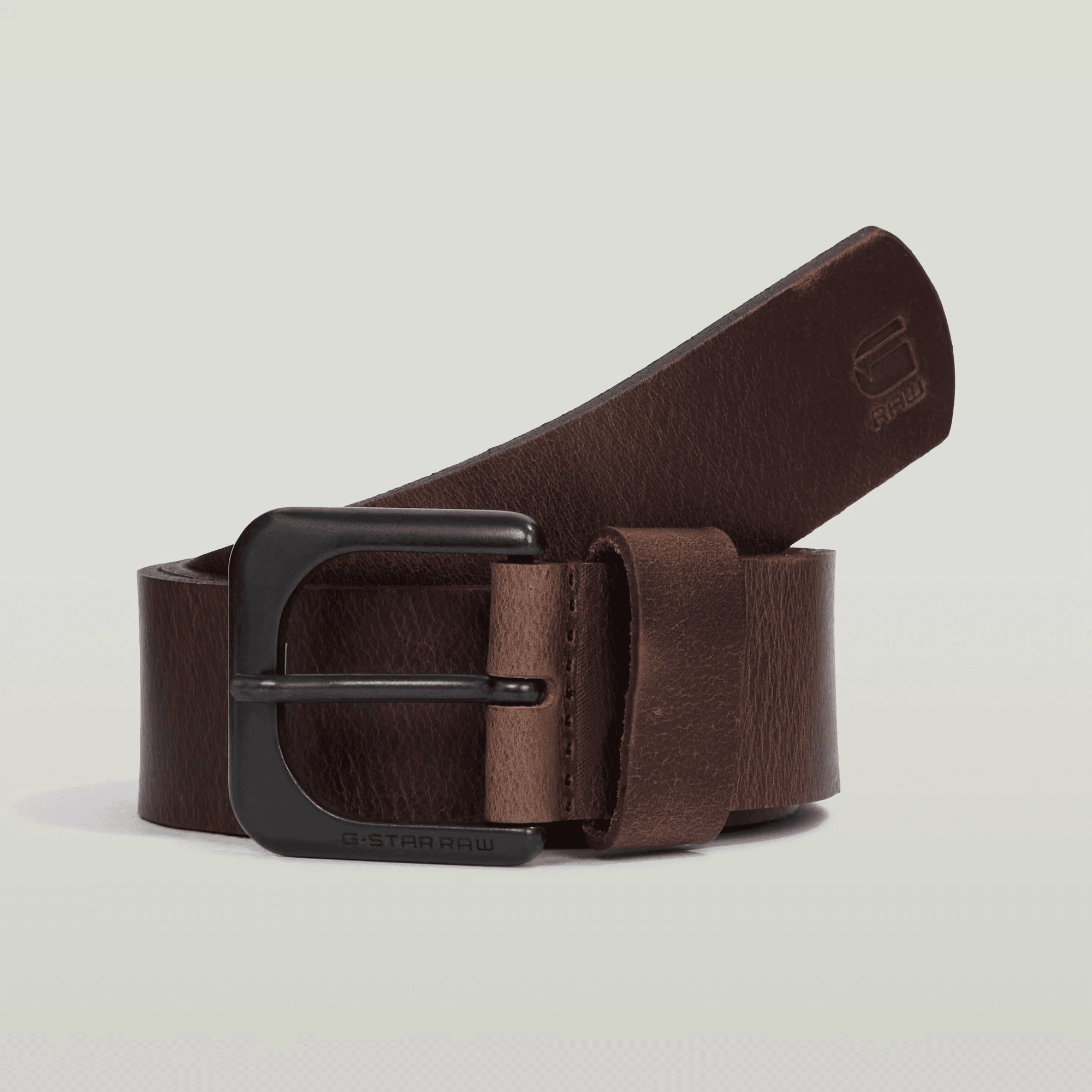 Zed Belt in Dark Brown/Black Metal