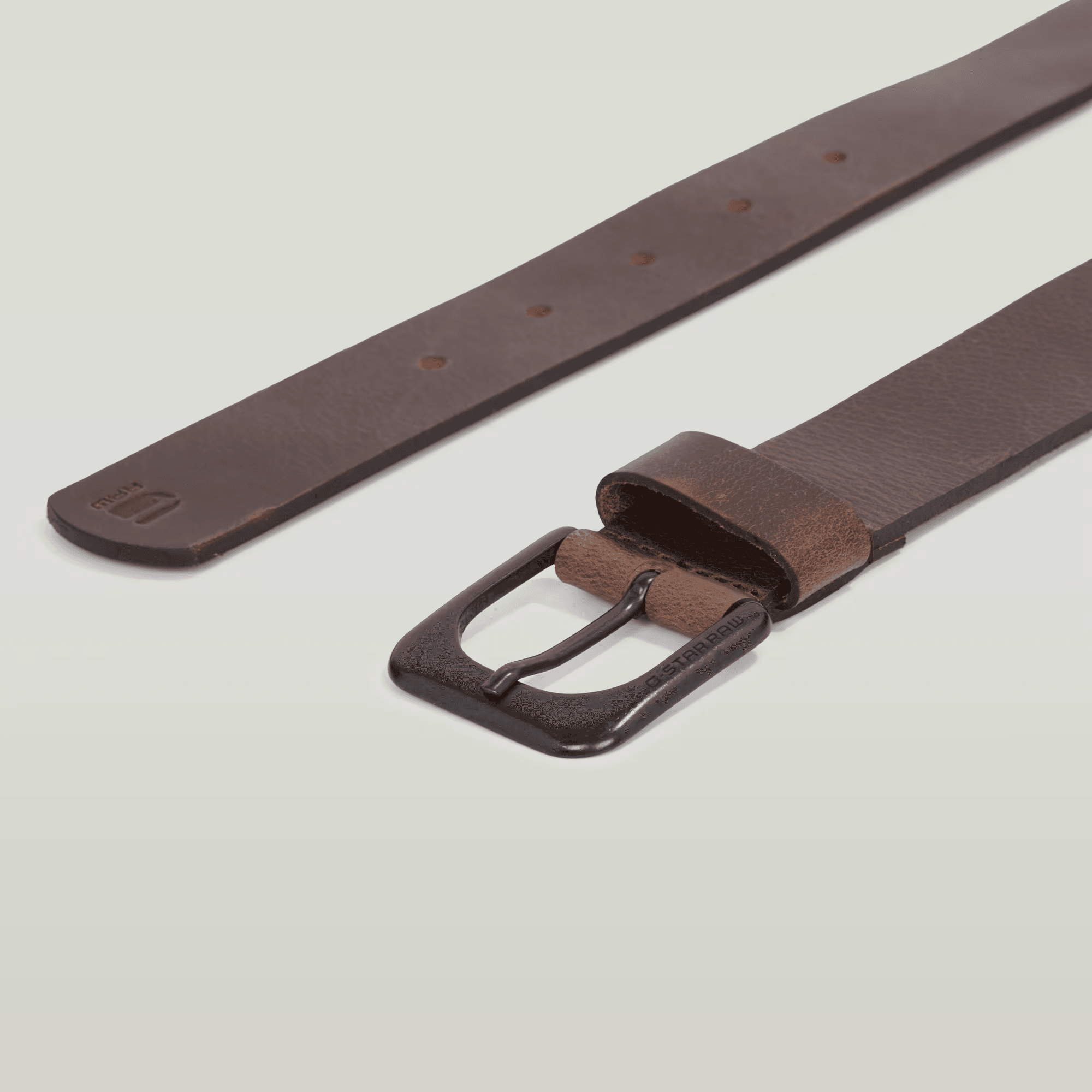 Zed Belt in Dark Brown/Black Metal