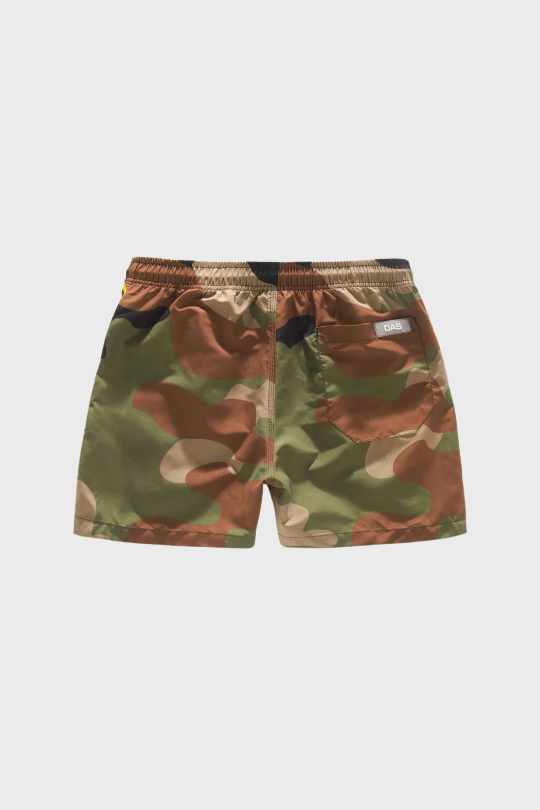 Zig Embroidered Swim Shorts in Green Cammo