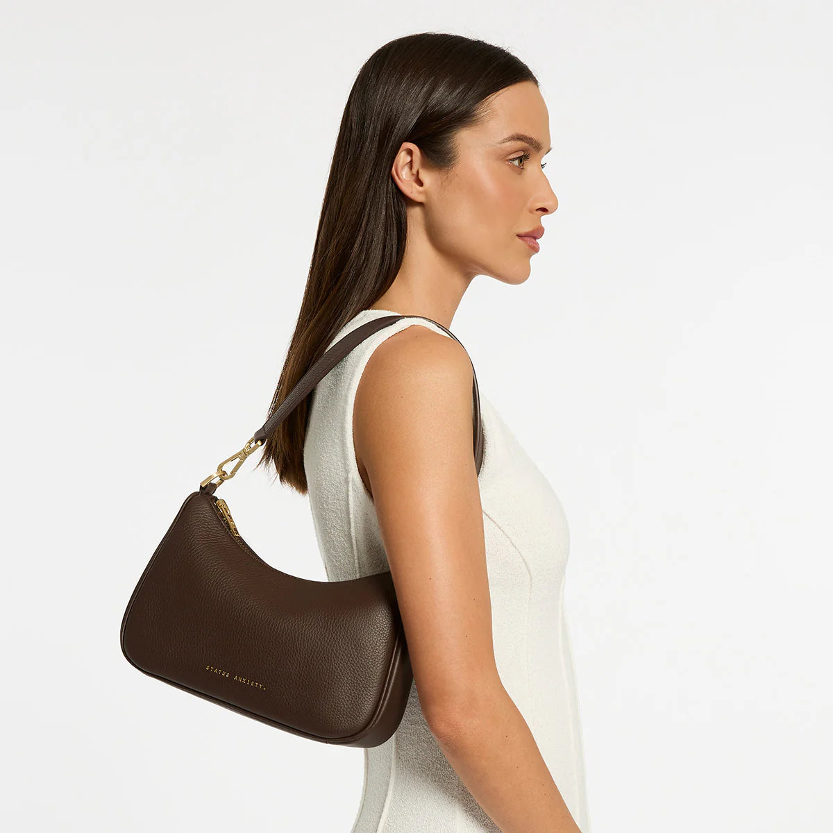 Look Both Ways Bag in Cocoa/Brushed Gold - Milu James St