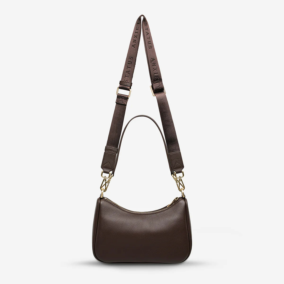 Look Both Ways Bag in Cocoa/Brushed Gold - Milu James St