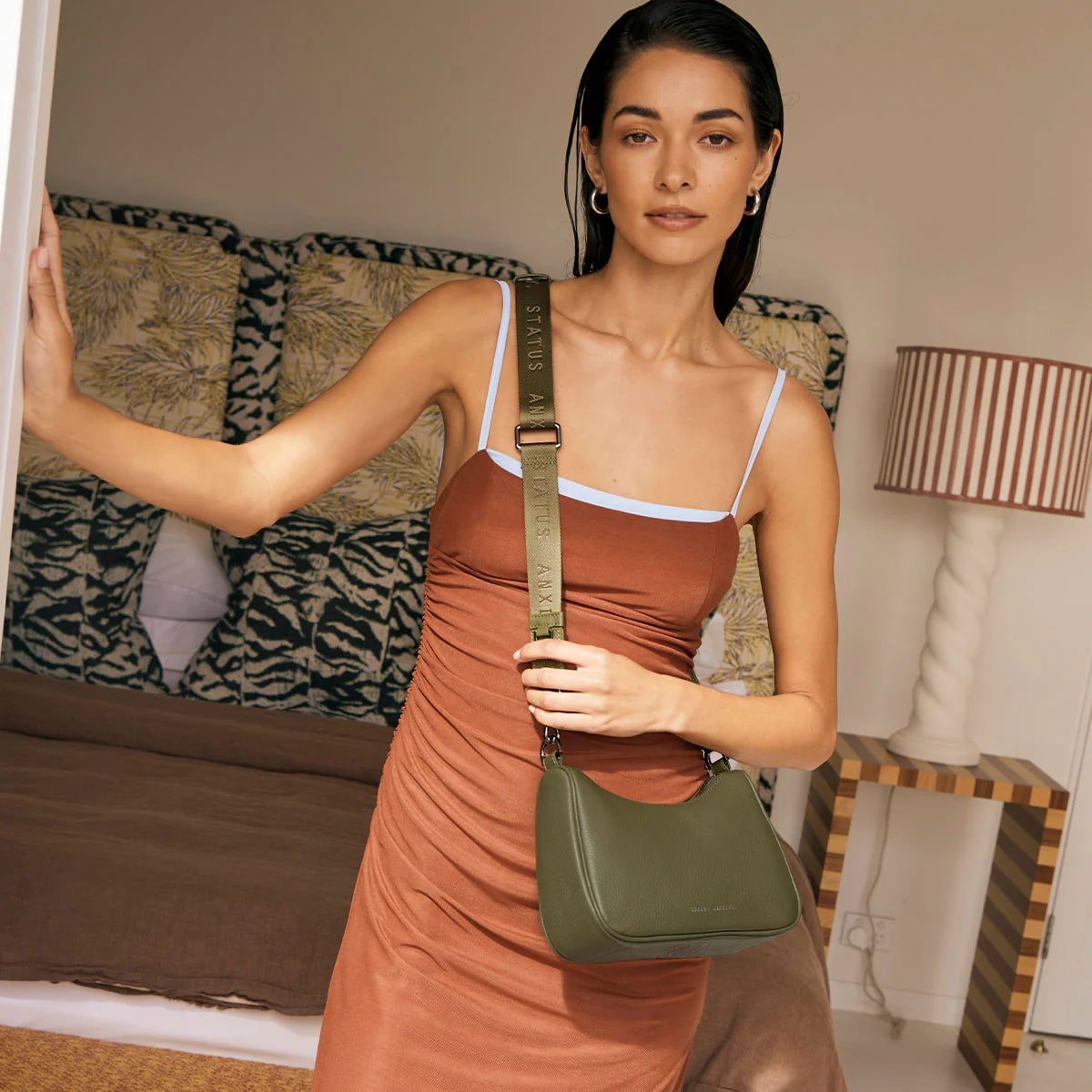Look Both Ways Bag in Khaki - Milu James St