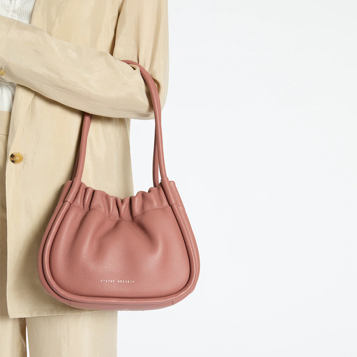 Ordinary Pleasures Leather Bag in Dusty Rose