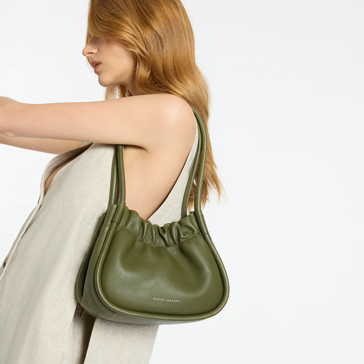 Ordinary Pleasures Leather Bag in Khaki