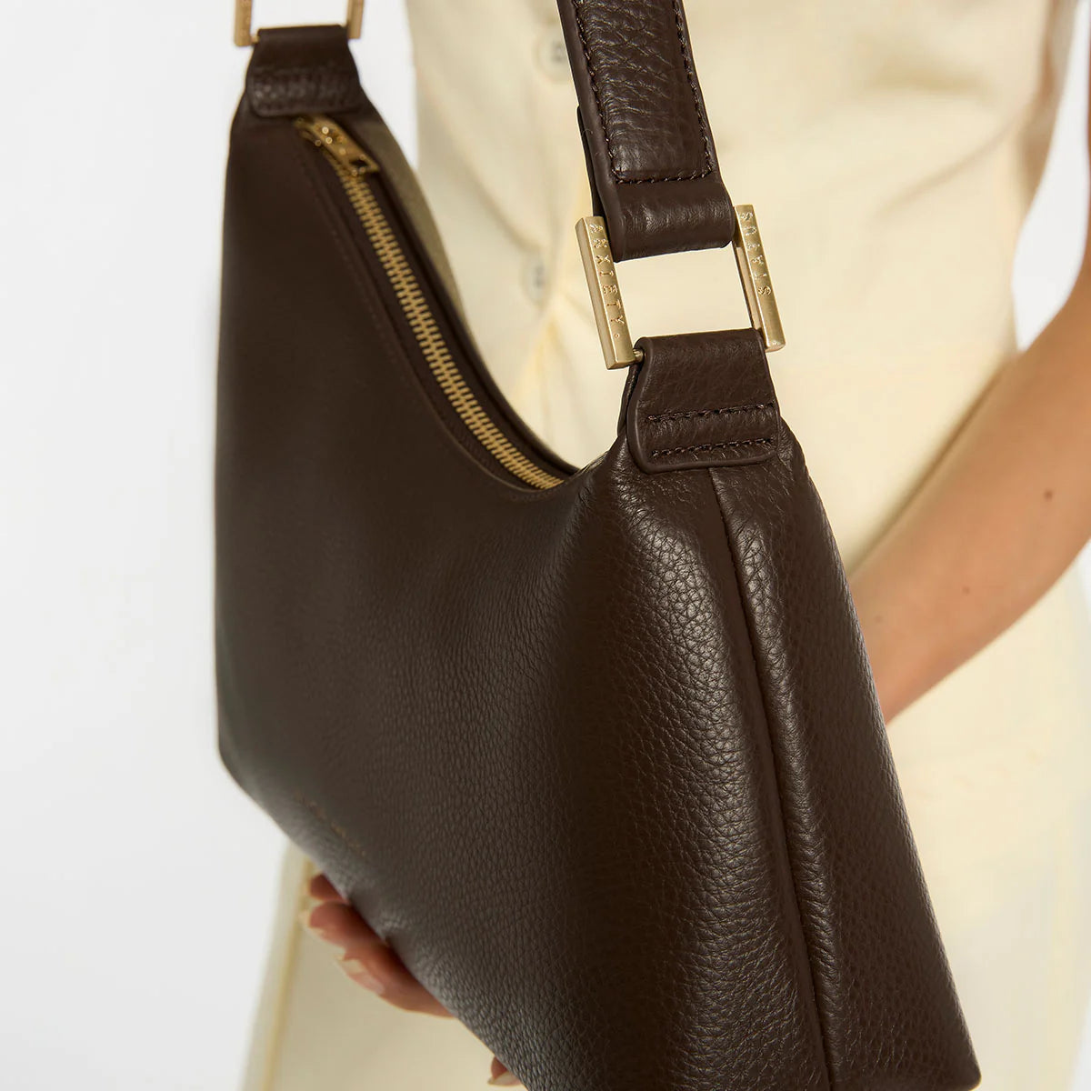 Reverie Bag in Cocoa/Brushed Gold - Milu James St