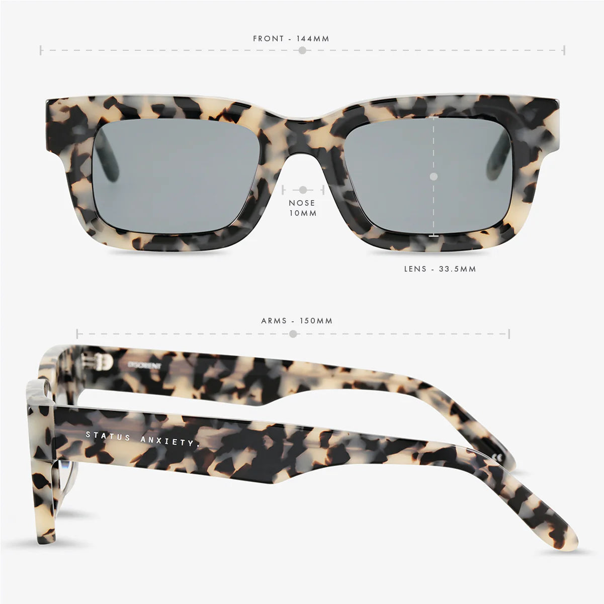 Disorient Sunglasses in White Tort