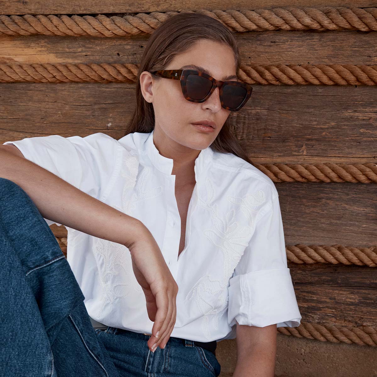 Mirage Sunglasses in Brown Tort - Milu James St