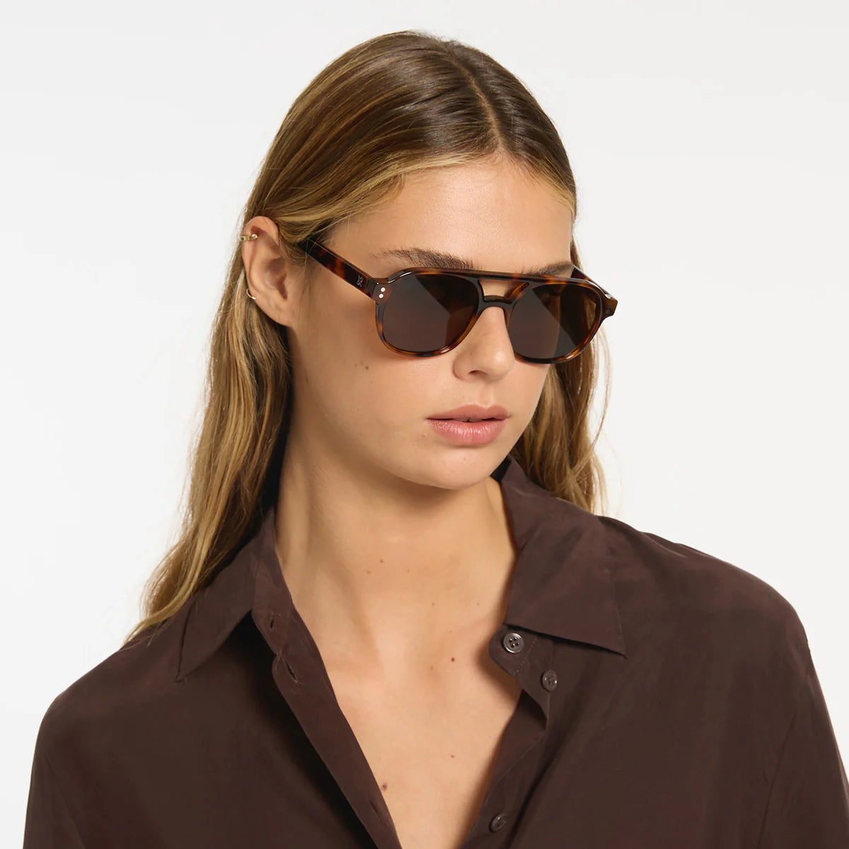 Subliminal Sunglasses in Brown Tort - Milu James St
