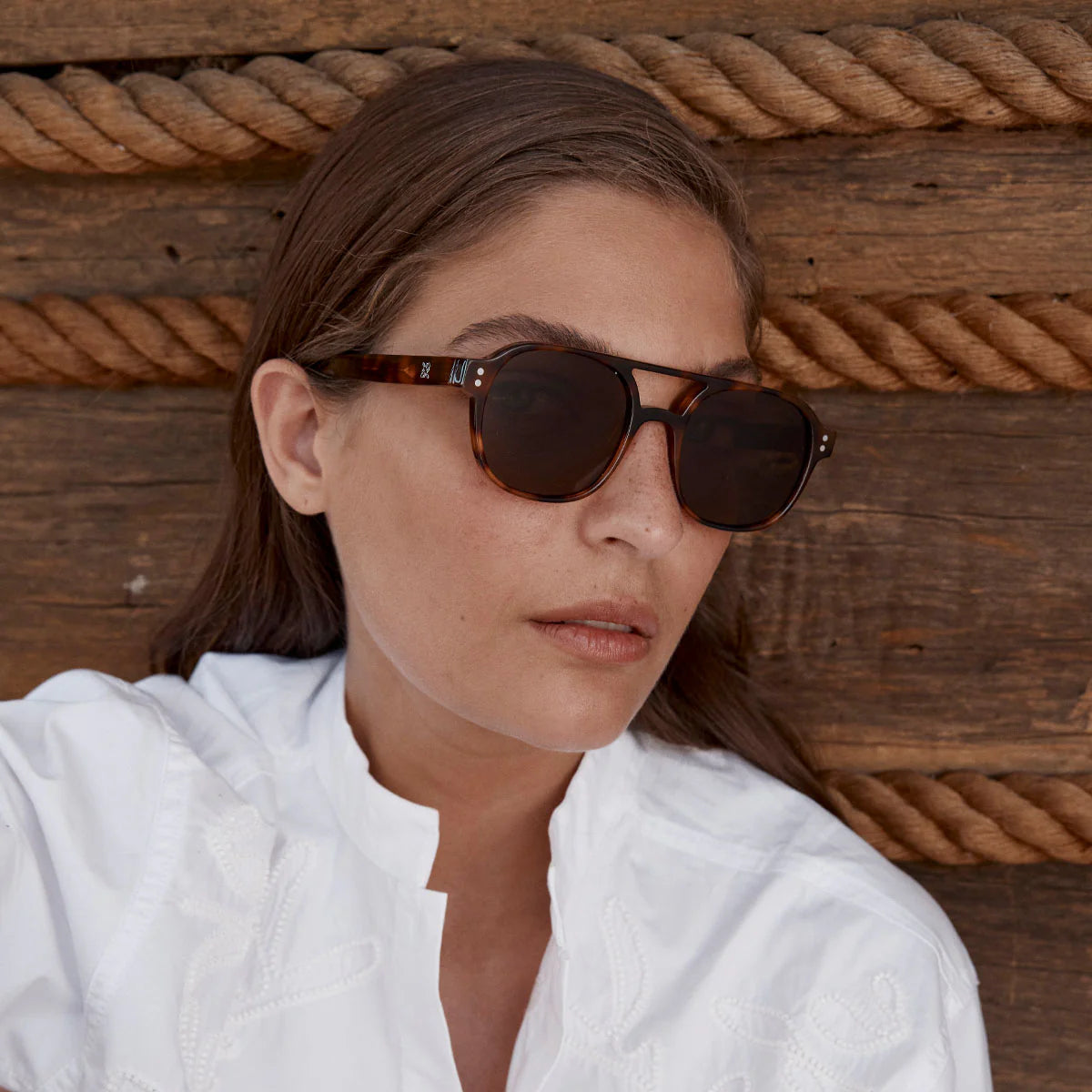 Subliminal Sunglasses in Brown Tort - Milu James St