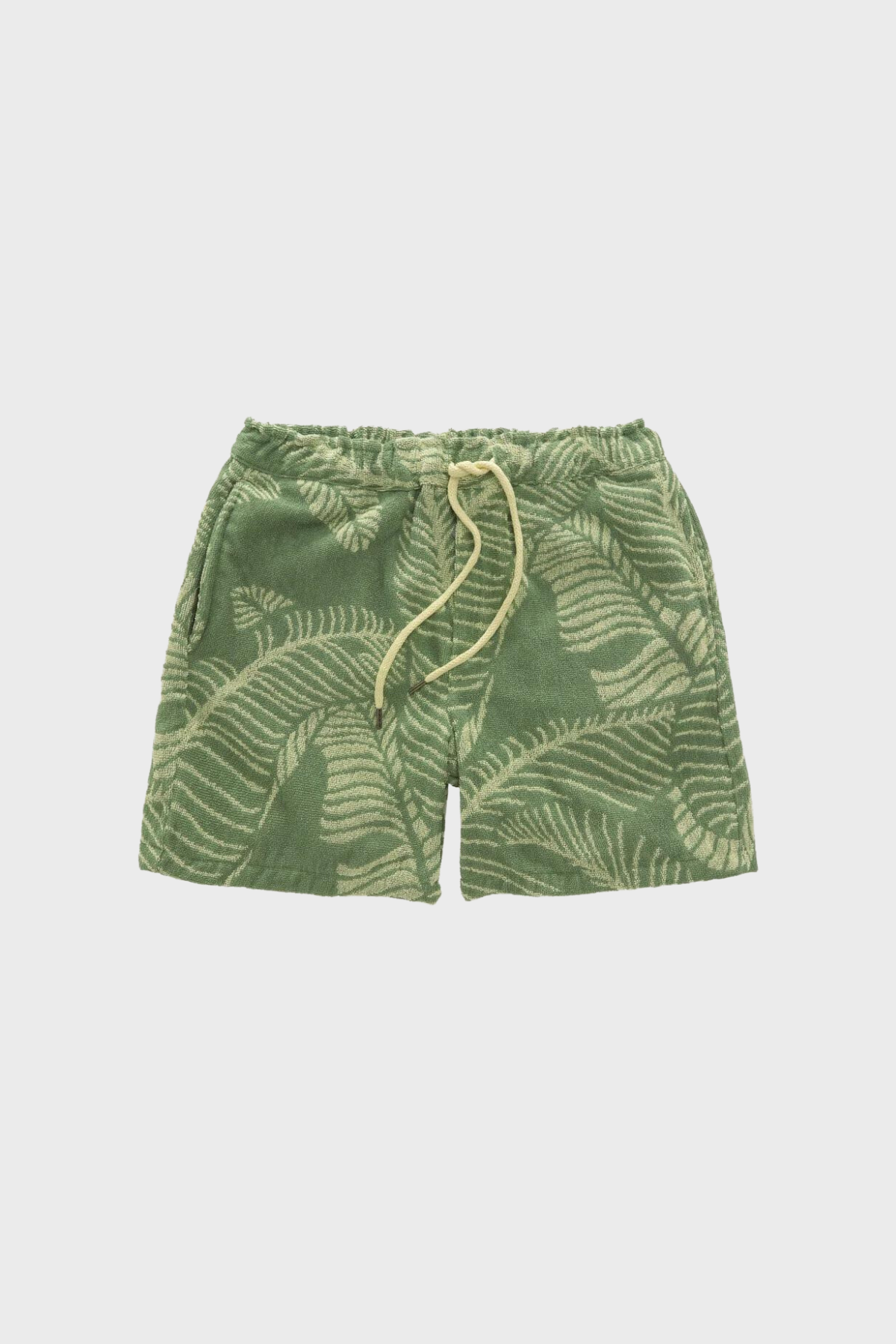 Terry Shorts in Banana Leaf