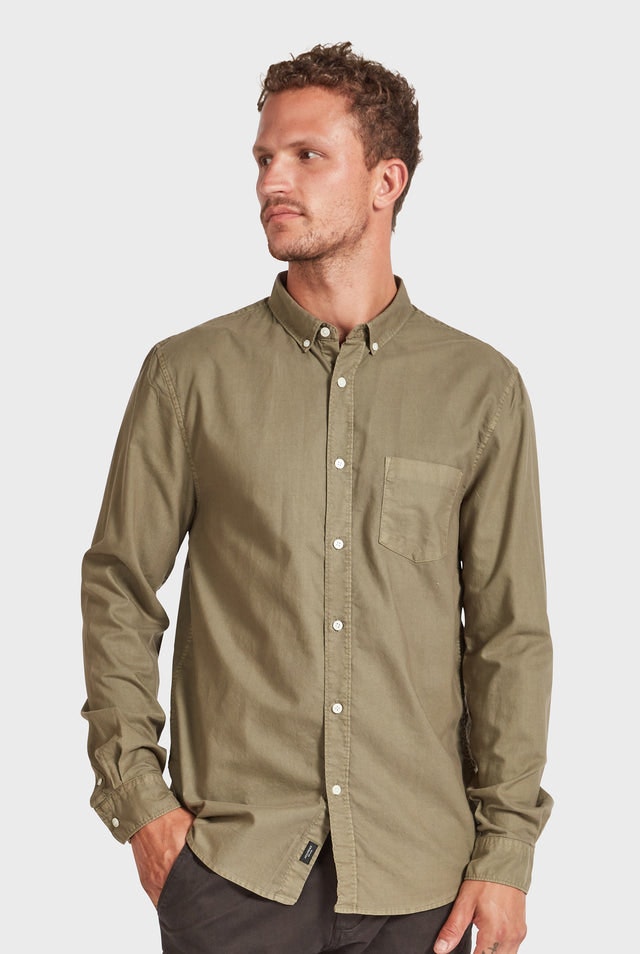 Vintage Oxford Shirt in Winter Moss