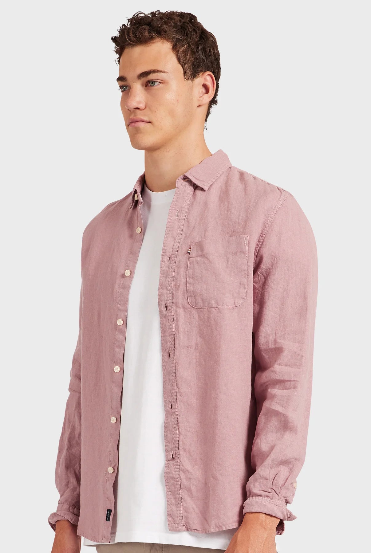 Hampton Linen Shirt in Sage green