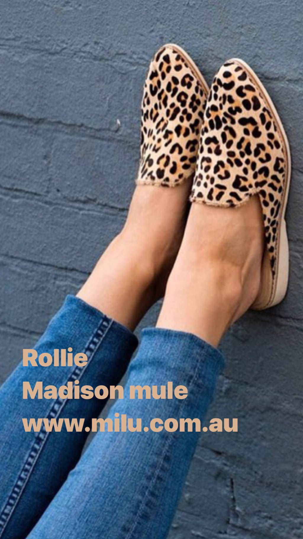 Madison Mule in Camel Leopard - Milu James St