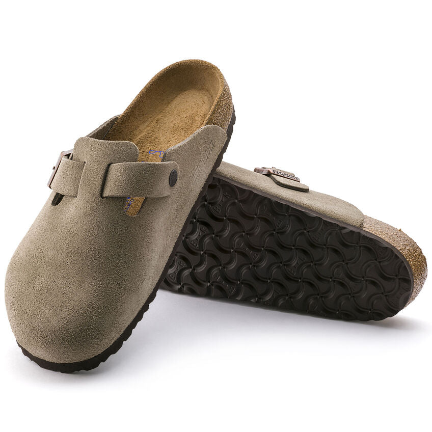 Boston Suede Leather in Taupe (Soft Footbed - Suede Lined)