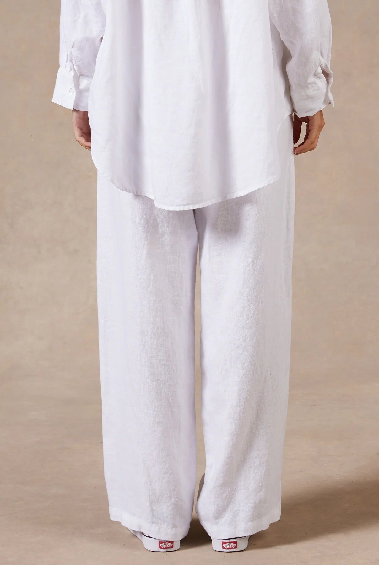 W Riviera Linen Pant in White