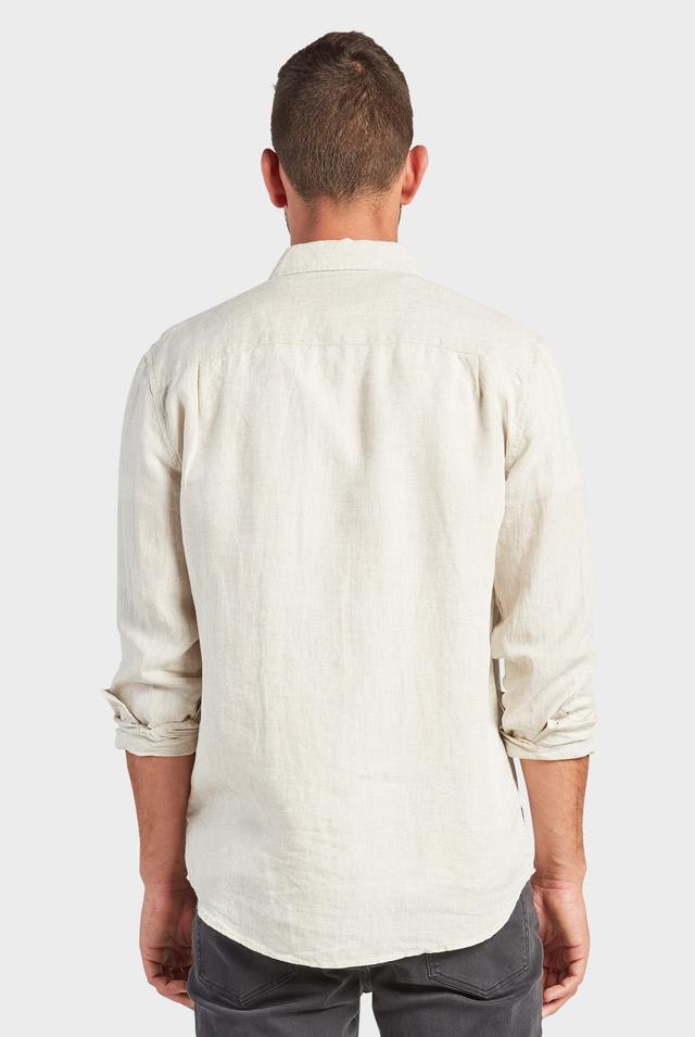 Hampton L/S Linen Shirt in Oatmeal