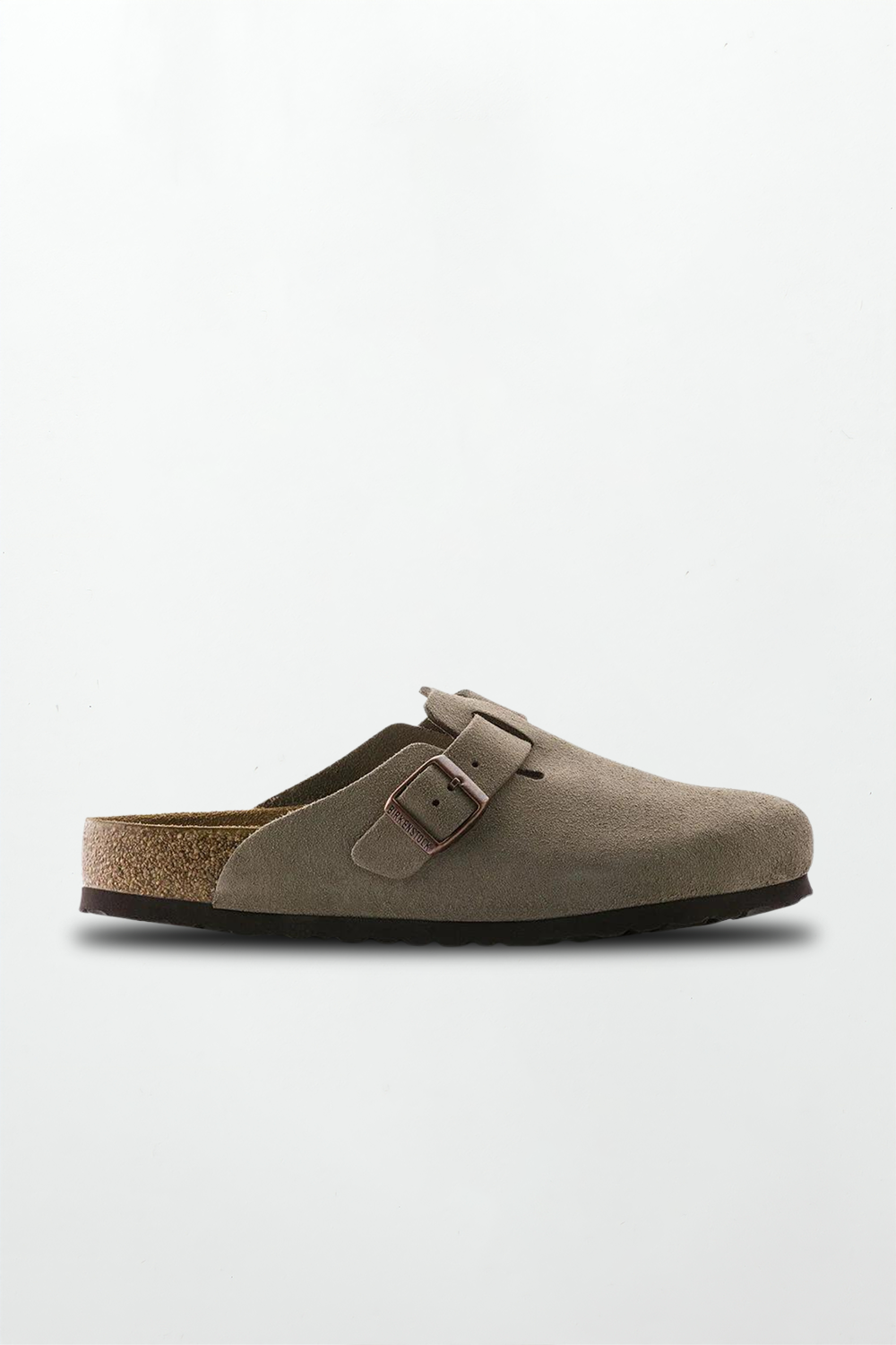 Boston Suede Leather in Taupe (Soft Footbed)