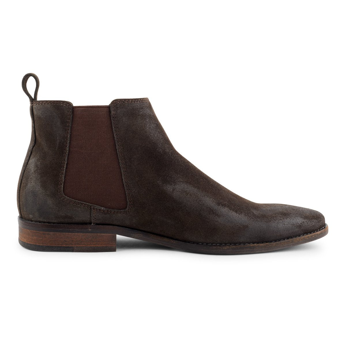 Camden oiled leather nu-buck Chelsea boot in chocolate - Milu James St