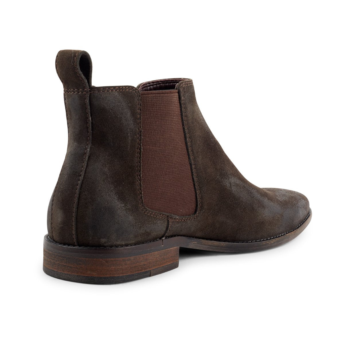 Camden oiled leather nu-buck Chelsea boot in chocolate - Milu James St
