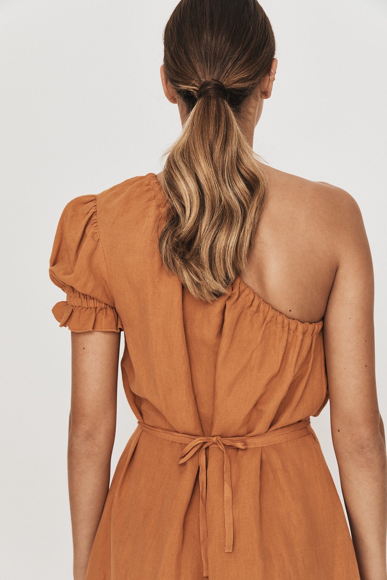Greca Gown in Burnt Orange