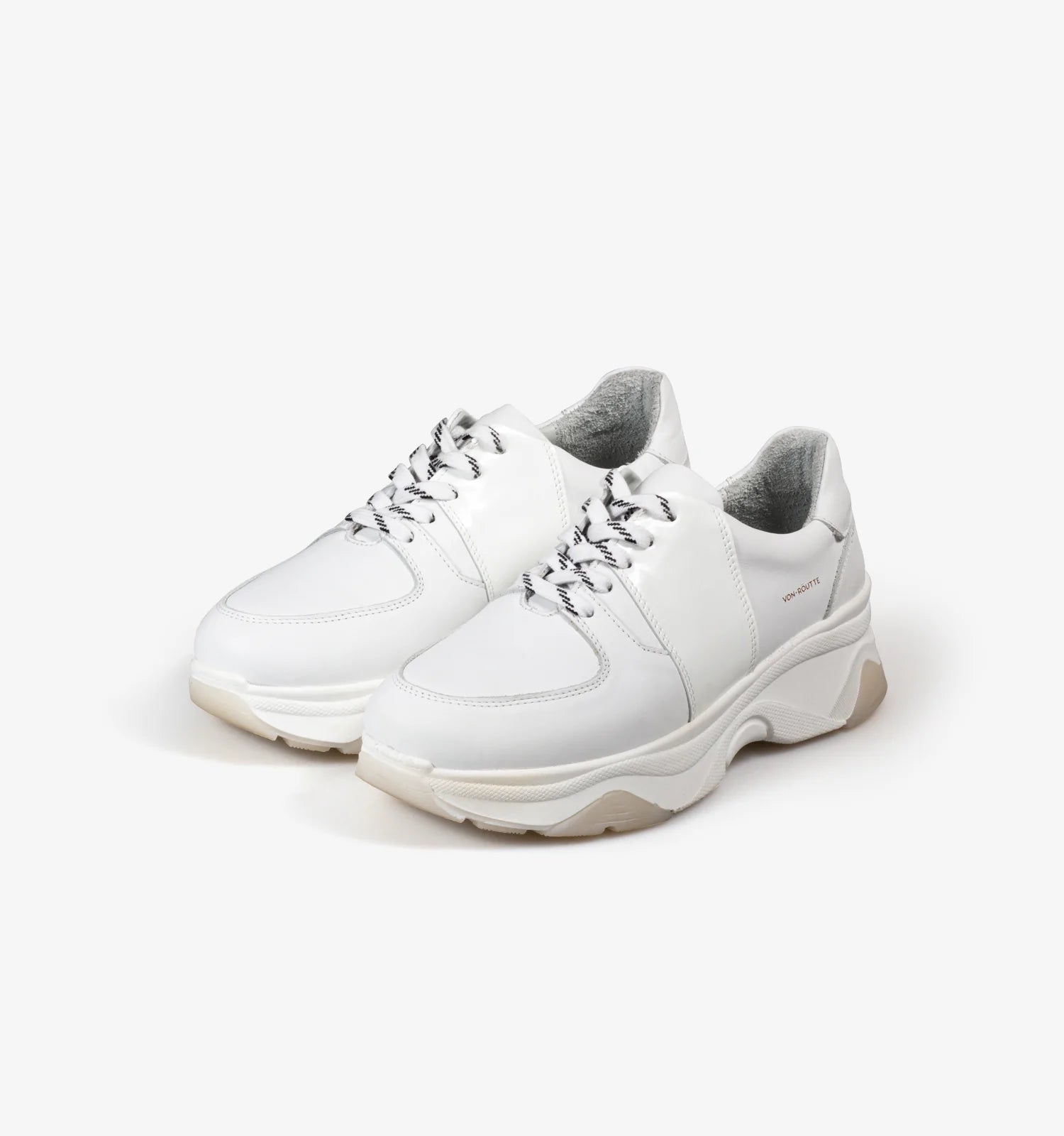 Austin Chunky Sneakers in White Patent