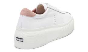 2822 Club 5 White- pink leather Bubble sole - Milu James St