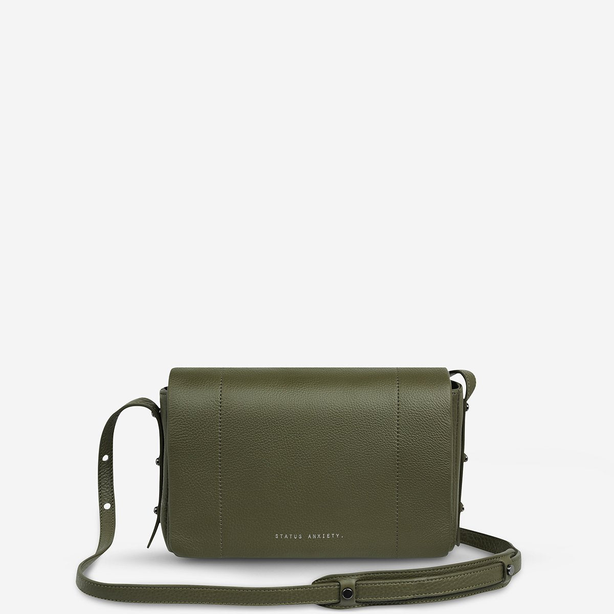 Succumb Leather Crossbody Bag in Khaki