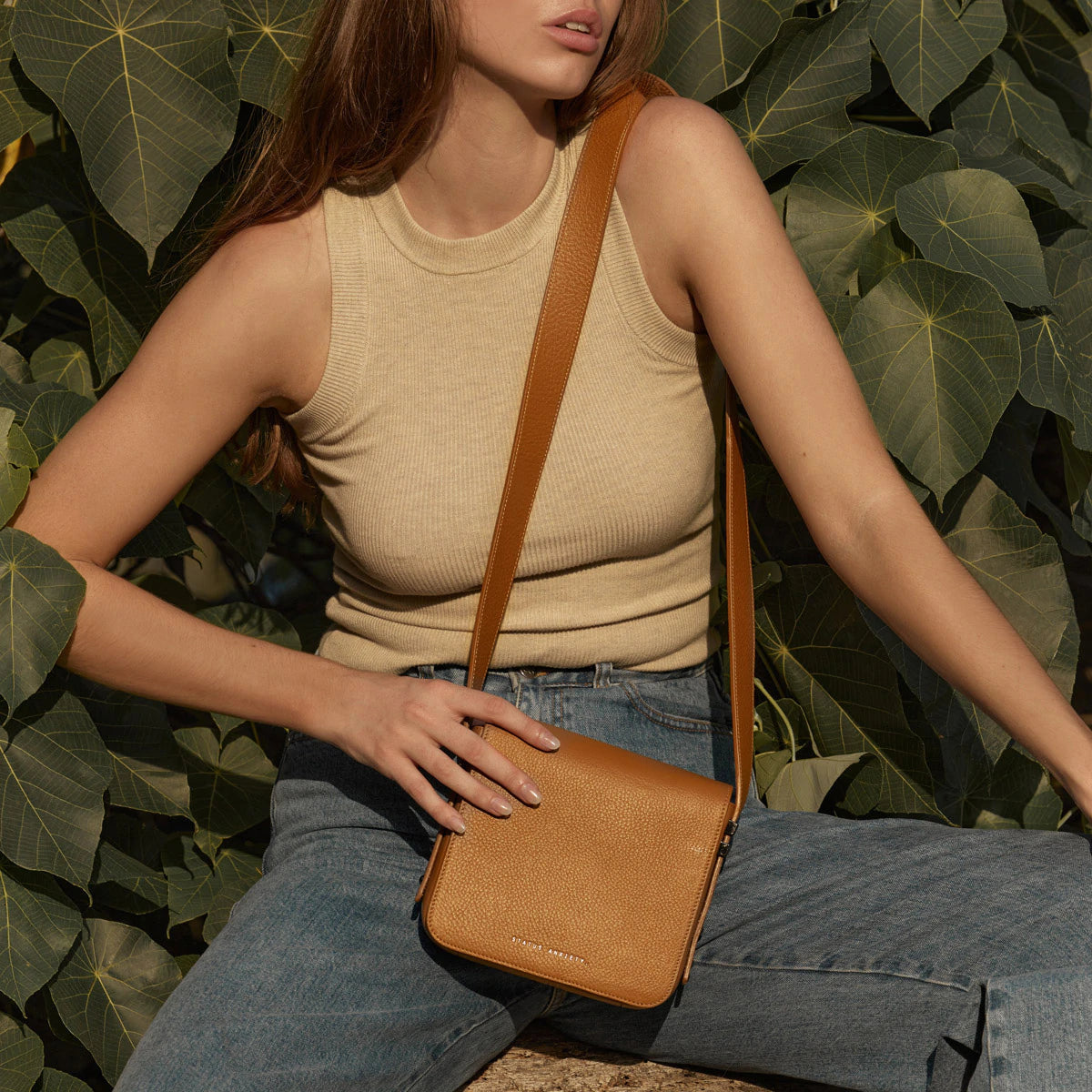 Want To Believe Leather Bag in Tan