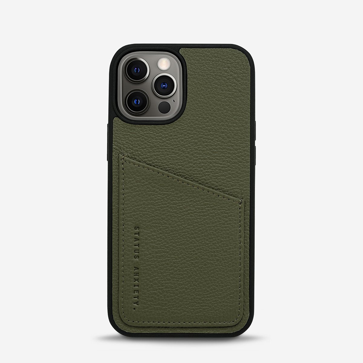 Who's Who Leather iPhone Case in Khaki