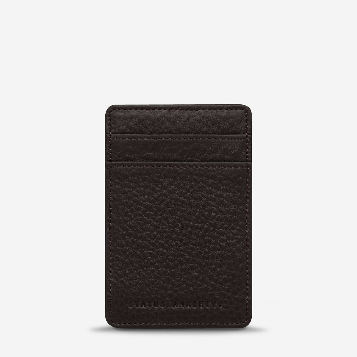 Flip Leather Wallet in Chocolate