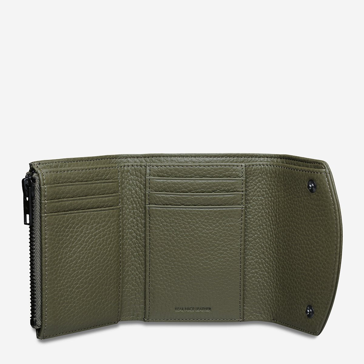 Lucky Sometimes Leather Wallet in Khaki